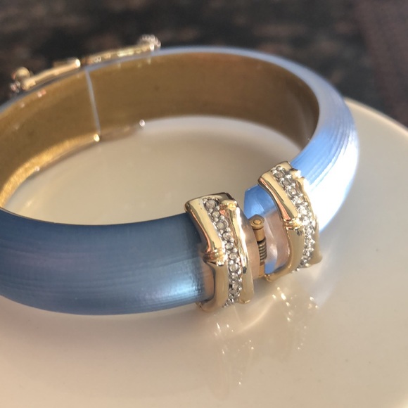 Alexis Bittar Lucite Bangle with Crystals - Picture 4 of 9